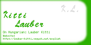 kitti lauber business card